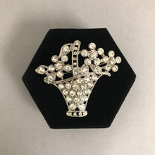 Load image into Gallery viewer, Vintage Flower Basket Rhinestone Pin (AS-IS)
