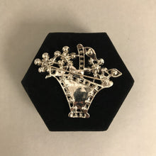 Load image into Gallery viewer, Vintage Flower Basket Rhinestone Pin (AS-IS)
