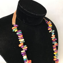 Load image into Gallery viewer, Mulitcolor Dyed Corn Suede Necklace

