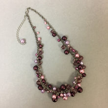 Load image into Gallery viewer, Purple Faux Pearl &amp; Glass Bead Necklace

