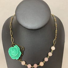 Load image into Gallery viewer, Mooncalf Handmade Resin Rose Quartz Beaded Asymmetrical Necklace
