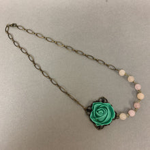 Load image into Gallery viewer, Mooncalf Handmade Resin Rose Quartz Beaded Asymmetrical Necklace
