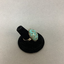 Load image into Gallery viewer, Mooncalf Handmade Recycled Vintage Turquoise Resin Adjustable Ring
