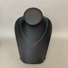 Load image into Gallery viewer, Mooncalf Beaded Chain Crescent Moon Necklace
