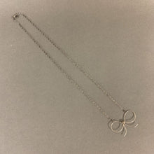 Load image into Gallery viewer, Mooncalf Handmade Sterling Bow on Stainless Chain Necklace
