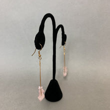 Load image into Gallery viewer, Mooncalf Handmade Rose Quartz Teardrop Earrings
