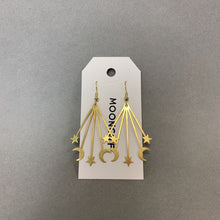 Load image into Gallery viewer, Mooncalf Handmade Goldtone Starburst Earrings
