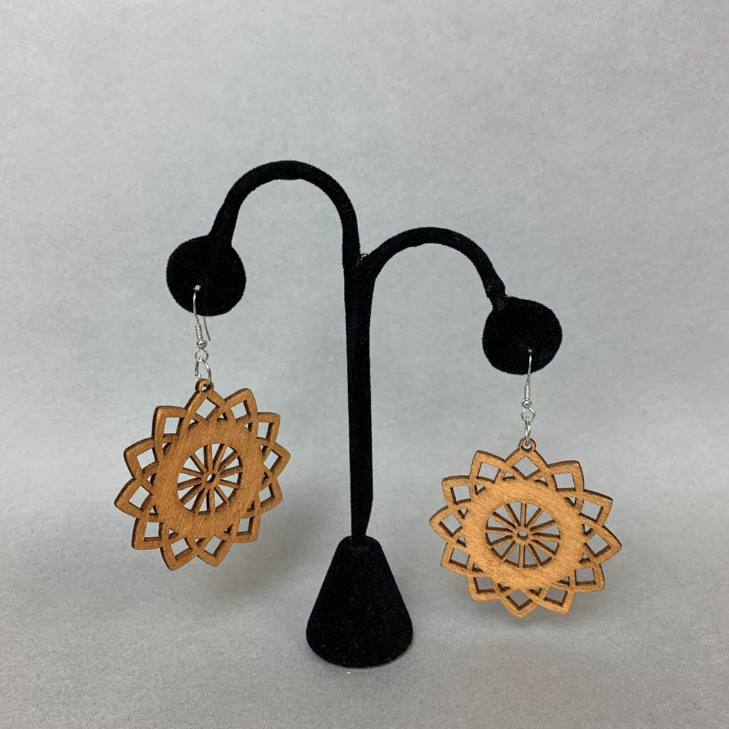 Mooncalf Handmade Lasercut Wood Earrings