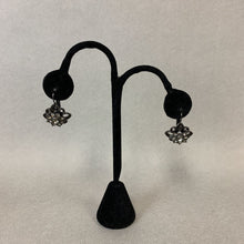 Load image into Gallery viewer, Joan Rivers Gunmetal Rhinestone Flower Earrings

