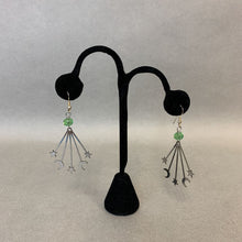 Load image into Gallery viewer, Mooncalf Handmade Silvertone Starburst Earrings

