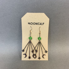 Load image into Gallery viewer, Mooncalf Handmade Silvertone Starburst Earrings

