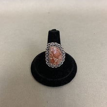 Load image into Gallery viewer, Silver Plated Sponge Coral Ring sz 6 (Adjustable)
