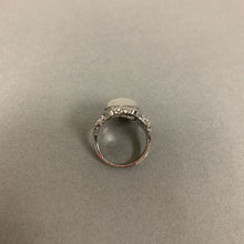 Load image into Gallery viewer, Mooncalf Handmade Silvertone Faux MOP Ring sz 6
