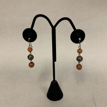 Load image into Gallery viewer, Mooncalf Handmade Brass &amp; Wood Bead Earrings
