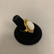 Load image into Gallery viewer, Mooncalf Handmade Goldtone Faux Opal Adjustable Ring
