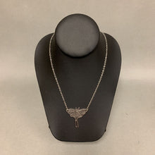 Load image into Gallery viewer, Mooncalf Handmade Silvertone Luna Moth Necklace
