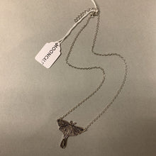 Load image into Gallery viewer, Mooncalf Handmade Silvertone Luna Moth Necklace
