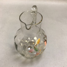 Load image into Gallery viewer, Vintage Hand Painted Small Glass Pitcher (5.5&quot;)
