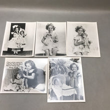 Load image into Gallery viewer, Vintage 5 Photographs of Shirley Temple with Dolls (8x10)(2 Available)
