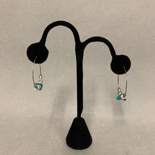 Load image into Gallery viewer, Sterling Shell Turquoise Bead Hoop Earrings
