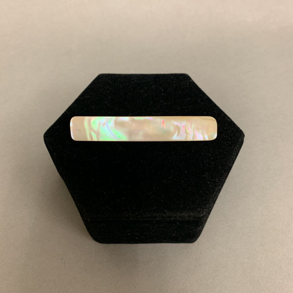Vintage Mother of Pearl Bar Brooch Pin (3