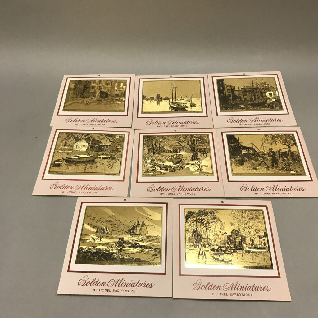 1965 Golden Miniatures Prints by Lionel Barrymore (8pc set)