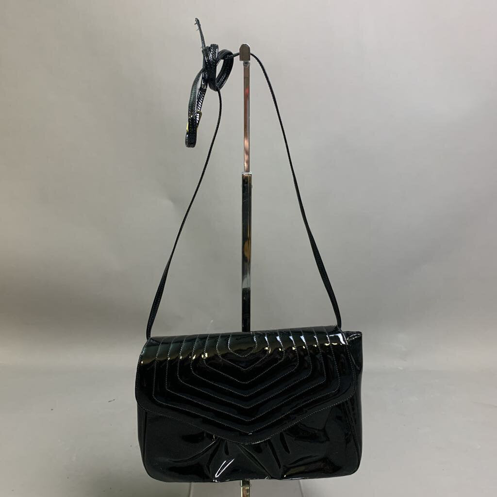 Morris Moskowitz Black Patent Leather Purse (6x9x2