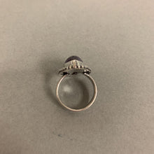 Load image into Gallery viewer, Silver Plated Amethyst Teardrop Ring sz 5
