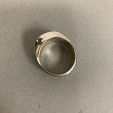 Load image into Gallery viewer, Sterling Red Coral Stripe Ring sz 11
