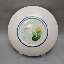 Load image into Gallery viewer, J McCall Blue Sky Cloisonne-Style Plate, Blue Green Floral (11.5&quot;)
