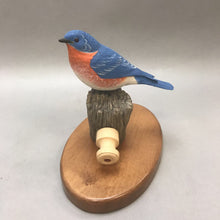 Load image into Gallery viewer, Vintage Wood Art Carved Bluebird on Telephone Pole As Is (9x6.5x5.5&quot;)
