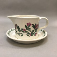 Load image into Gallery viewer, Portmeirion Botanic Garden Drum-Shape Gravy Boat &amp; Underplate, Rhododendron (3x4)
