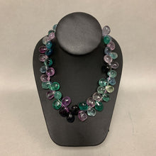 Load image into Gallery viewer, Flourite Teardrop Beaded Necklace (17&quot;)
