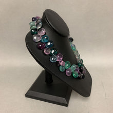 Load image into Gallery viewer, Flourite Teardrop Beaded Necklace (17&quot;)
