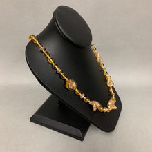 Load image into Gallery viewer, Gold Art Glass Beaded Necklace (24&quot;)
