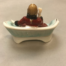 Load image into Gallery viewer, Vintage Mid Century Hand Painted Porcelain Man on Sofa Colonial (3x4)
