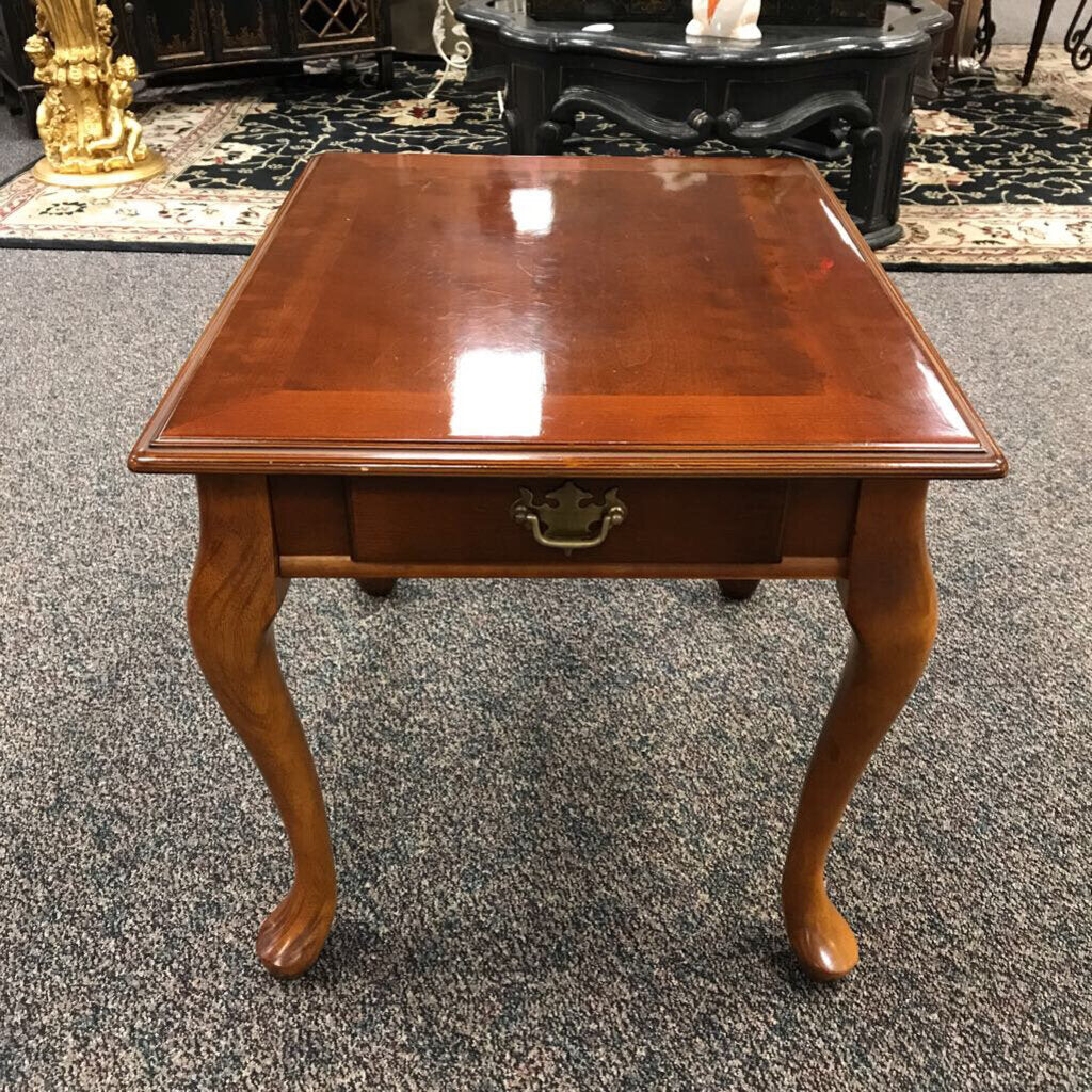 Cherry End Table with Drawer (21x21x60)