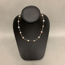Load image into Gallery viewer, Ophelie White &amp; Pink Pearl Station Necklace (17")
