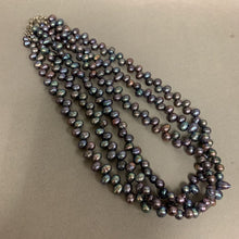 Load image into Gallery viewer, Gray Freshwater Pearl Triple Strand Necklace (19&quot;)
