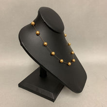 Load image into Gallery viewer, Mikassa Gold Pearl Station Necklace (19")
