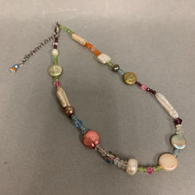 Load image into Gallery viewer, Multicolor Swarovski Crystal Bead Freshwater Pearl Necklace (17")
