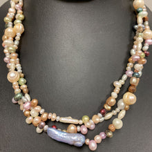 Load image into Gallery viewer, Multicolor Varieted Freshwater Pearl Layered Necklace (17")
