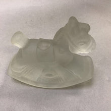 Load image into Gallery viewer, Vintage Globel Clear Frosted Glass Rocking Horse Candle Holder (4x5)
