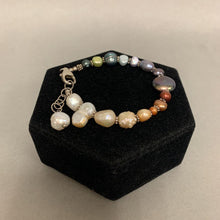 Load image into Gallery viewer, Freshwater Pearl Multicolor Gradient Sterling Bracelet (9&quot;)
