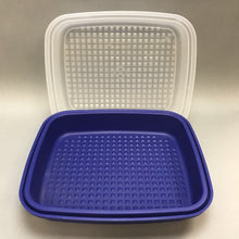 Load image into Gallery viewer, Vintage Tupperware Season Serve Blue Meat Marinade Container With Lid (10x8)
