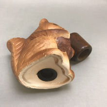 Load image into Gallery viewer, Vintage Ceramic Squirrel Nut Cracker Holder Brown Holding Nuts with Hammer (6&quot;)
