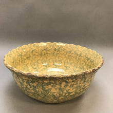 Load image into Gallery viewer, Vintage Yellow Sponge Ware Mixing Bowl Ruffle Edge (10&quot;)
