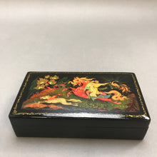 Load image into Gallery viewer, Vintage Russian Lacquer Box Hand Painted (1.5x6x3)
