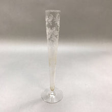 Load image into Gallery viewer, Vintage Crystal Tiffin Franciscan Rose Etched 10.5&quot; Tall Bud Vase
