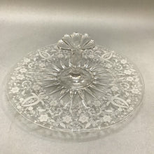 Load image into Gallery viewer, Vintage Crystal Tiffin Franciscan Rose Center Handle Tray (11&quot;)
